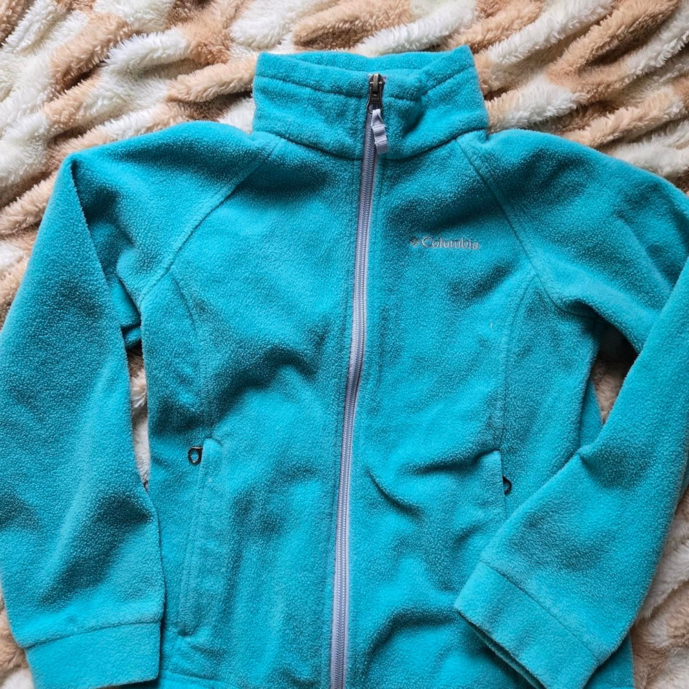 Blue Columbia fleece jacket size youth small #outdoorjacket